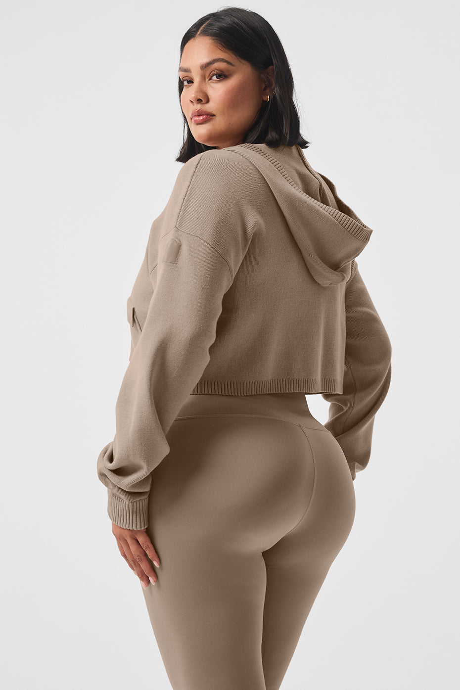 Scholar Knit Cargo Full Zip Hooded Sweatshirt — Gravel