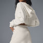 Scholar Knit Cargo Full Zip Hooded Sweatshirt — Ivory