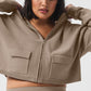 Scholar Knit Cargo Full Zip Hooded Sweatshirt — Gravel