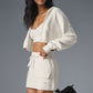 Scholar Knit Cargo Full Zip Hooded Sweatshirt — Ivory