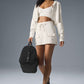 Scholar Knit Cargo Full Zip Hooded Sweatshirt — Ivory