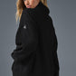 Hazy Mock Neck Crew Sweatshirt — Black