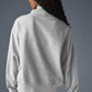 Hazy Mock Neck Crew Sweatshirt — Athletic Heather Grey