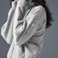 Hazy Mock Neck Crew Sweatshirt — Athletic Heather Grey