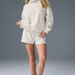 Hazy Mock Neck Crew Sweatshirt — Ivory