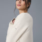 Tennis Club Sweater Knit Cardigan — Ivory/Gravel