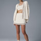 Tennis Club Sweater Knit Cardigan — Ivory/Gravel