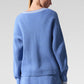 Tennis Club Sweater Knit Cardigan — Crystal Clear Blue/White