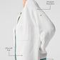 Tennis Club Sweater Knit Cardigan — White/Spruce Green