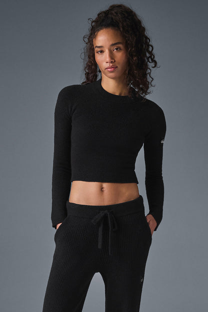 Snuggle Up Sweater Long‑Sleeve — Black