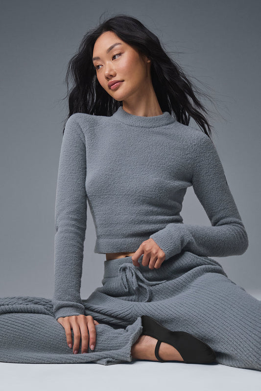 Snuggle Up Sweater Long‑Sleeve — Steel Grey