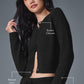 Snuggle Up Sweater Cropped Cardigan — Black