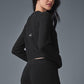 Snuggle Up Sweater Cropped Cardigan — Black