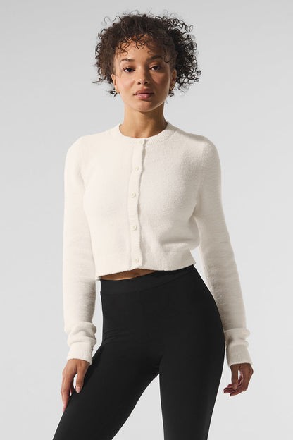 Snuggle Up Sweater Cropped Cardigan — Ivory