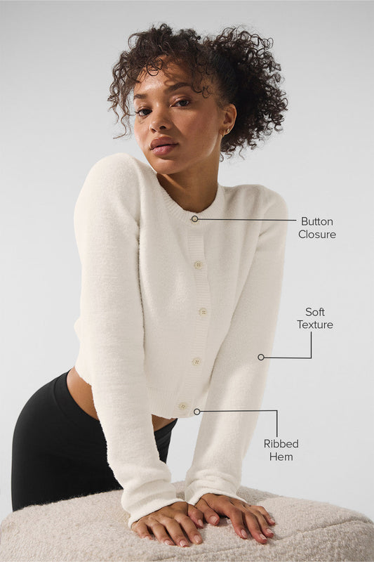 Snuggle Up Sweater Cropped Cardigan — Ivory