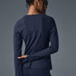 Airbrush Winter Warm Nocturne Long‑Sleeve — Navy