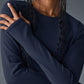 Airbrush Winter Warm Nocturne Long‑Sleeve — Navy