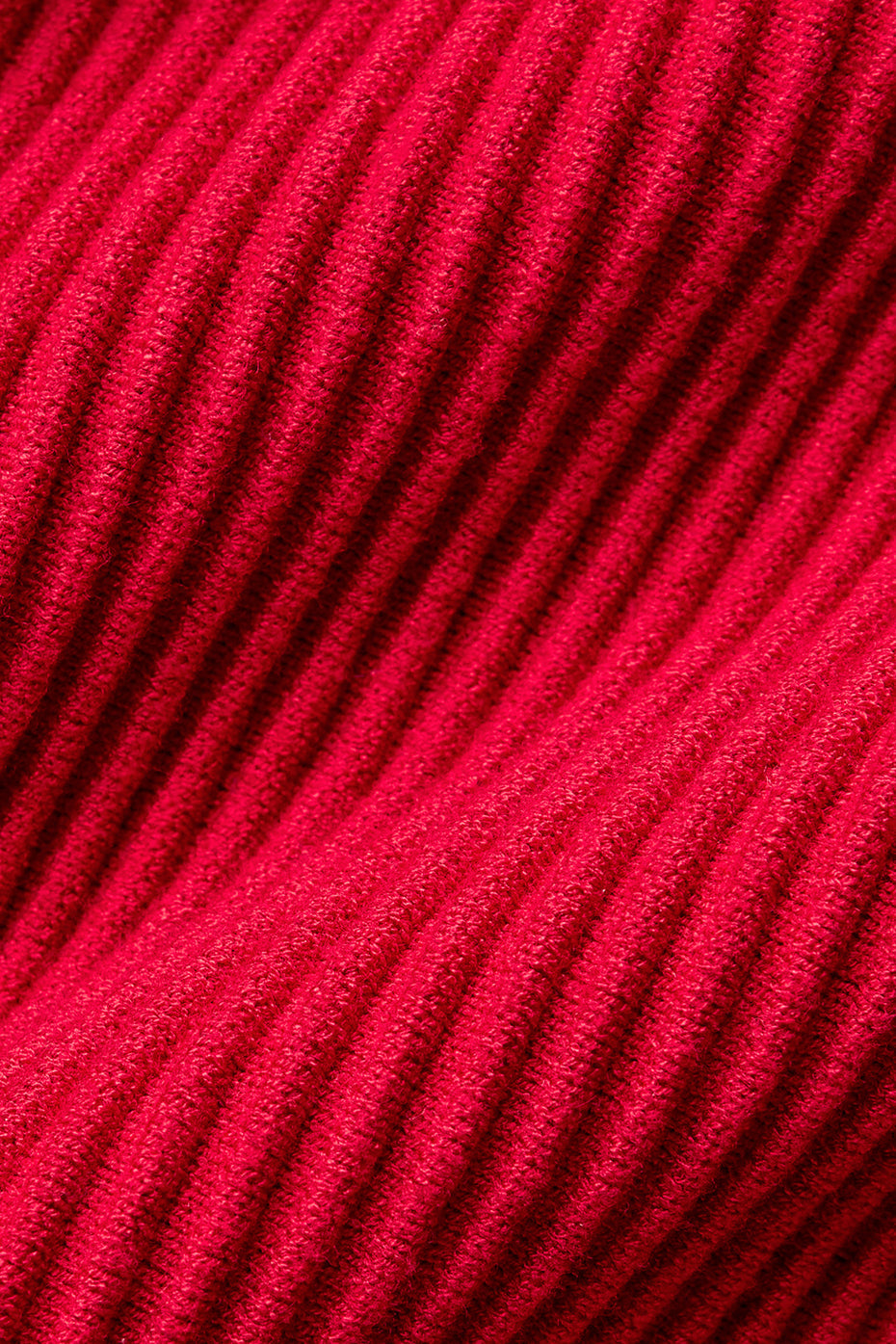 Denim Knit Shawl — Bold Red/Dark Bold Red