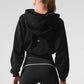 Sweet Escape Zip Up Hooded Sweatshirt — Black