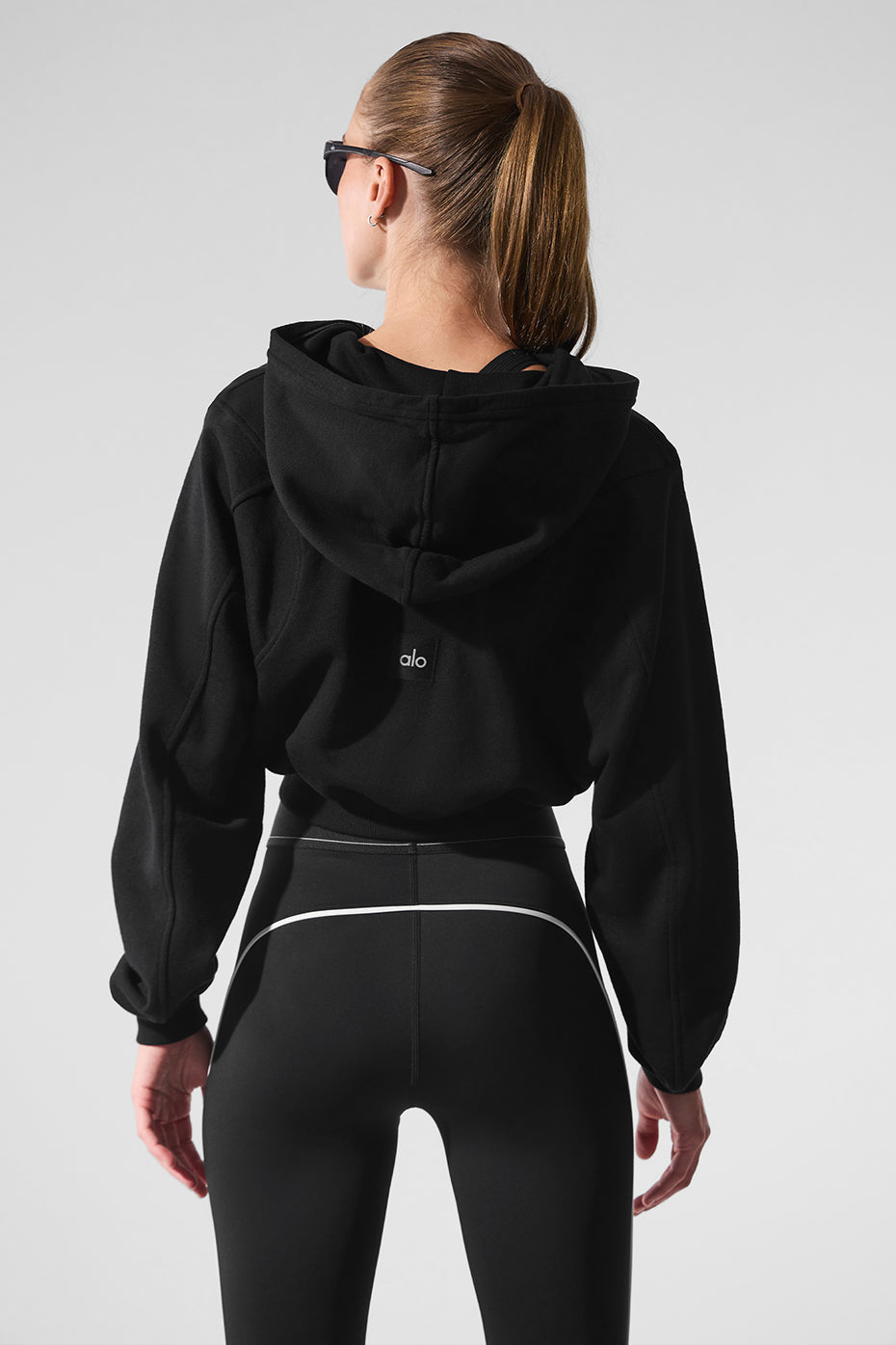 Sweet Escape Zip Up Hooded Sweatshirt — Black