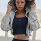 Sweet Escape Zip Up Hooded Sweatshirt — Athletic Heather Grey