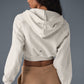 Sweet Escape Zip Up Hooded Sweatshirt — Ivory