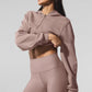 Sweet Escape Zip Up Hooded Sweatshirt — Taupe