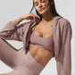 Sweet Escape Zip Up Hooded Sweatshirt — Taupe