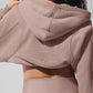 Sweet Escape Zip Up Hooded Sweatshirt — Taupe