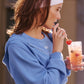Sweet Escape Zip Up Hooded Sweatshirt — Crystal Clear Blue