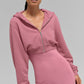 Sweet Escape Zip Up Hooded Sweatshirt — Pink Wild Rose