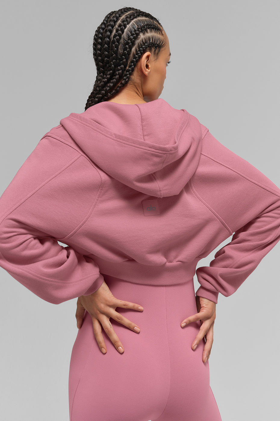 Sweet Escape Zip Up Hooded Sweatshirt — Pink Wild Rose