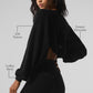 Snuggle Up Sweater Shawl — Black