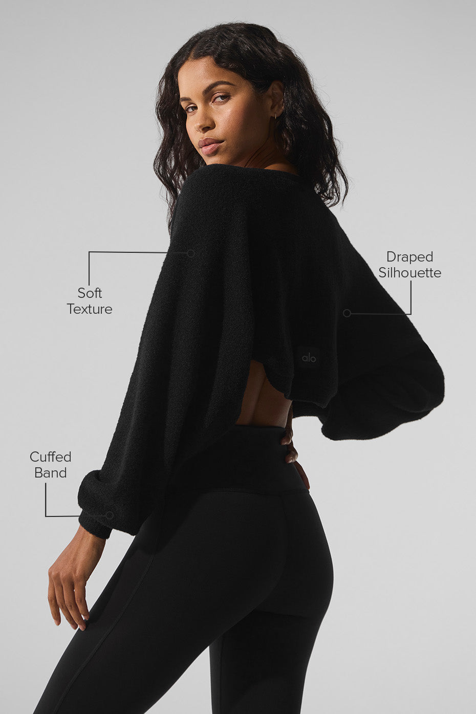 Snuggle Up Sweater Shawl — Black