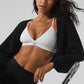 Snuggle Up Sweater Shawl — Black