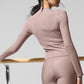 Ribbed Mesmerize Long‑Sleeve — Taupe