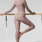 Ribbed Mesmerize Long‑Sleeve — Taupe