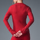 Ribbed Mesmerize Long‑Sleeve — Bold Red