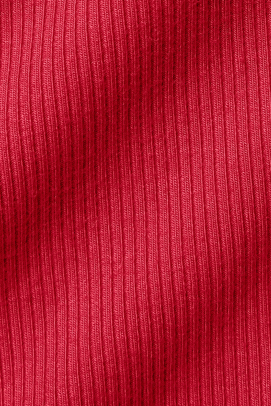 Ribbed Mesmerize Long‑Sleeve — Bold Red