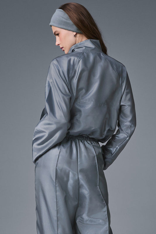 Cropped Afterglow Crew Sweatshirt — Steel Grey