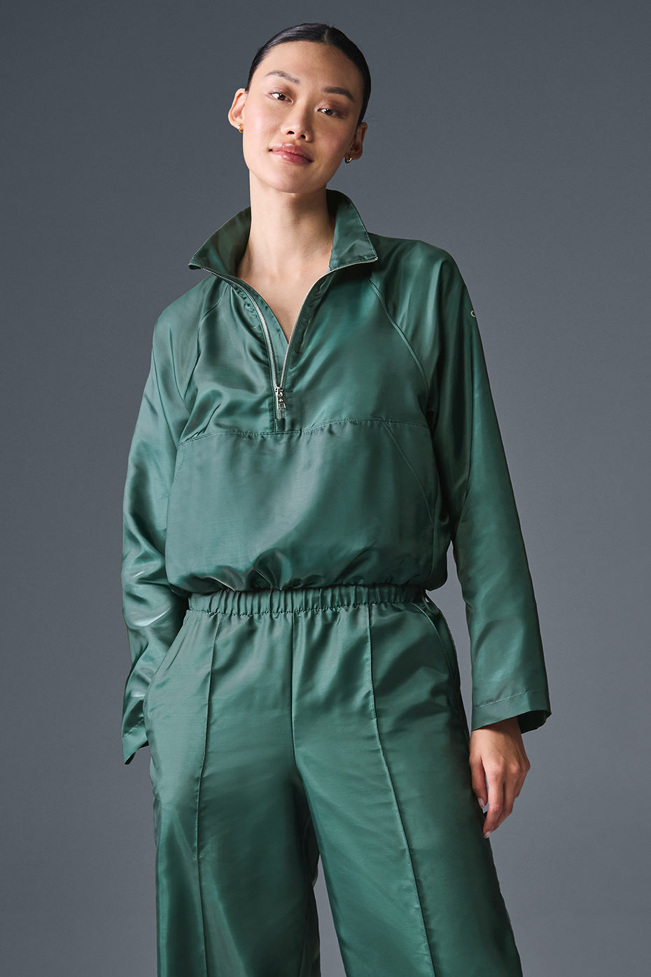 Cropped Afterglow Crew Sweatshirt — Winter Ivy