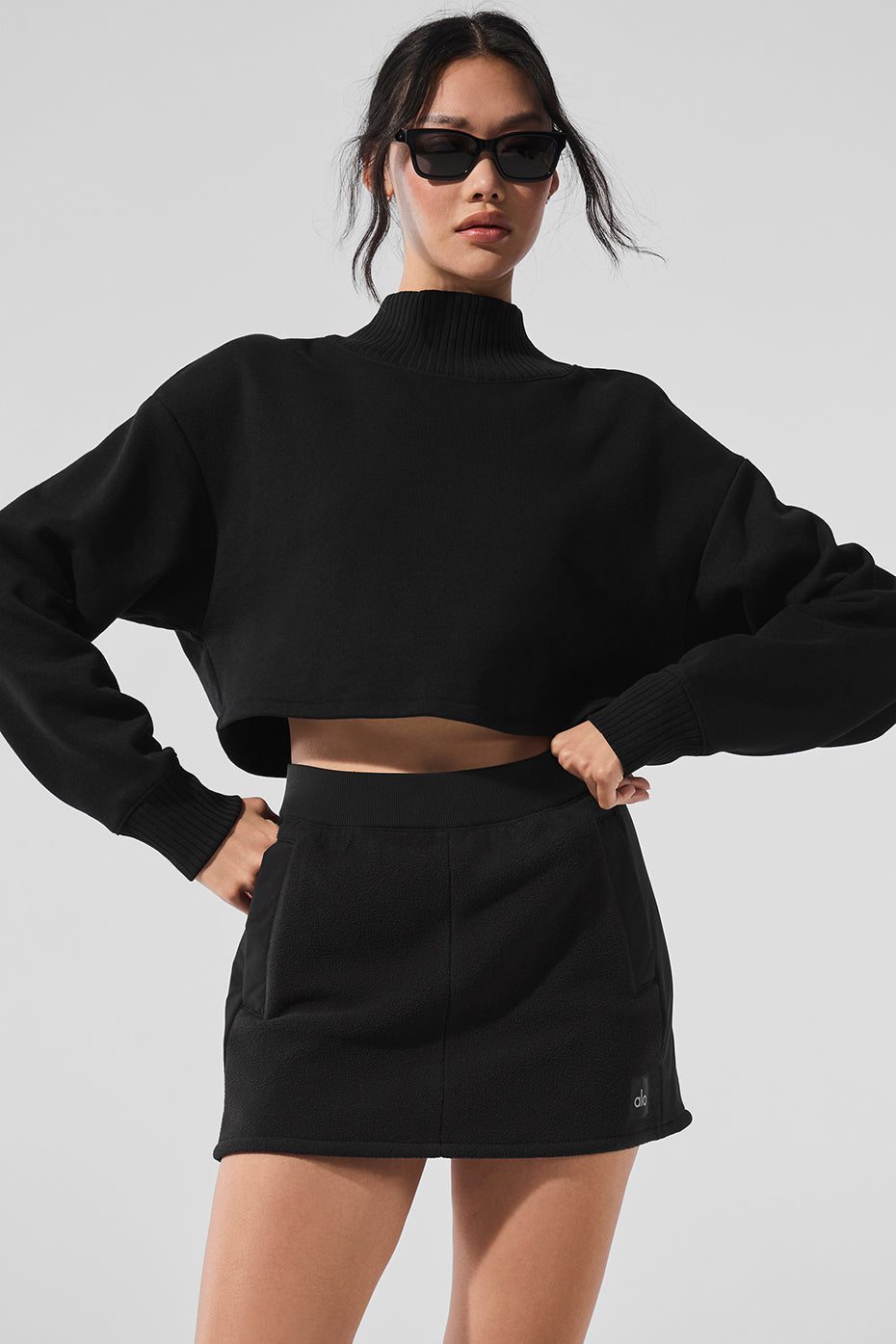 Cropped Serenity Coverup — Black