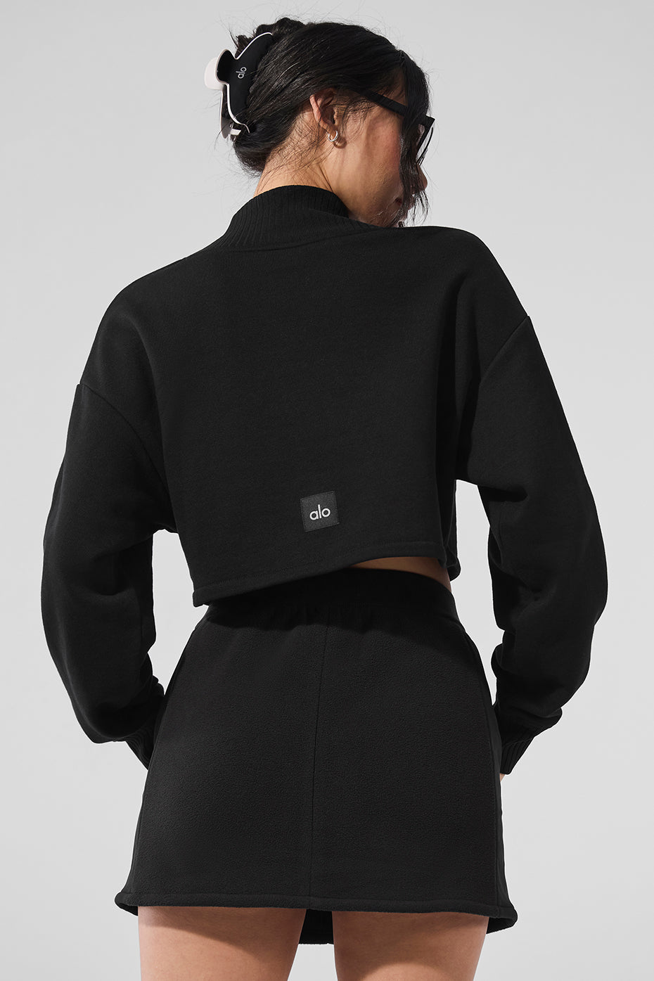 Cropped Serenity Coverup — Black