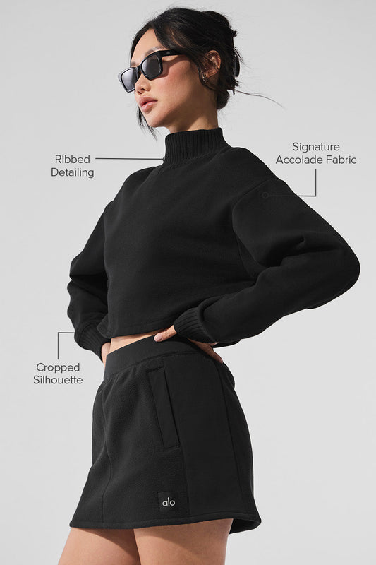 Cropped Serenity Coverup — Black