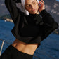 Cropped Serenity Coverup — Black