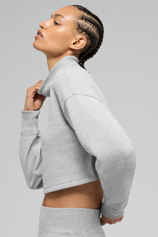 Cropped Serenity Coverup — Athletic Heather Grey