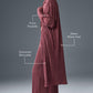 Micro Plisse Shirt Dress — Burgundy Truffle