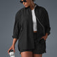 Pinstripe Daylight Button Down Long‑Sleeve — Black/Titanium