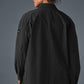Pinstripe Daylight Button Down Long‑Sleeve — Black/Titanium
