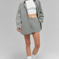 Pinstripe Daylight Mini Skirt — Lunar Grey/White